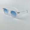Lunette de soleil Rond transparent verre dégradée bleu claire E140